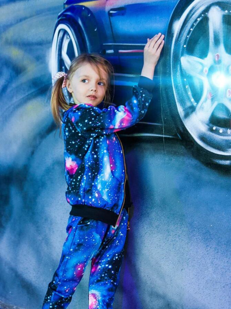 Girls Clothing Sets 2019 Children Fashion Active Jackets Zipper Coat And Pant Set Kids Clothing Autumn Sports Suit TracksuitX1019