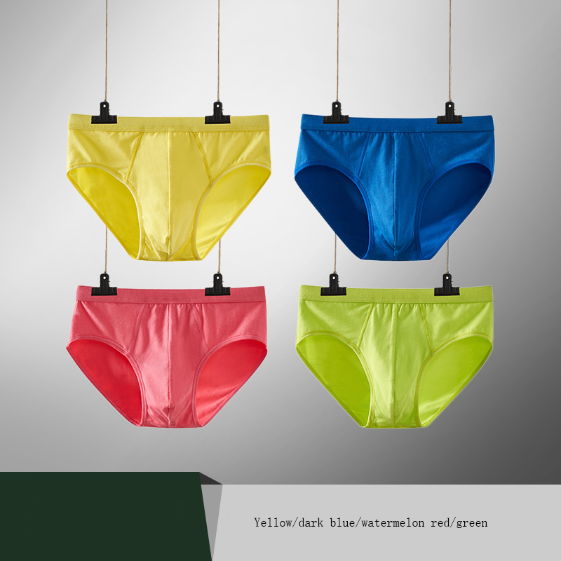 4 Pcslot Large size M5XL 125kg Mens Underwear Breathable Briefs cotton Men Bodysuit Male Comfortable Solid Underpants 201112