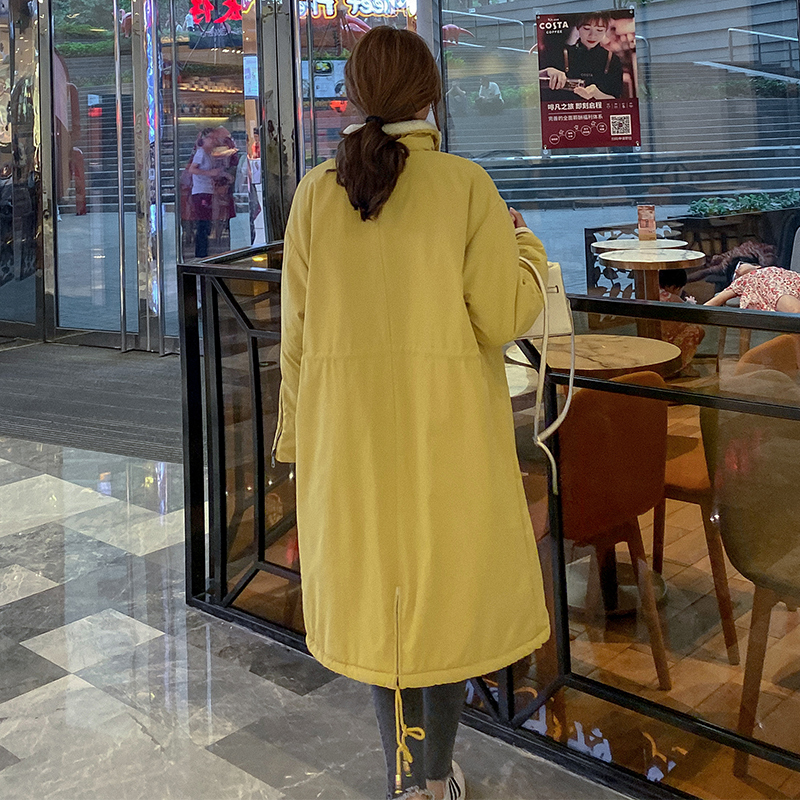 Winter Jacket Women Casual Long Parka Coat Thick Cotton Coat Solid Color Warm Loose Jackets Parkas 201128