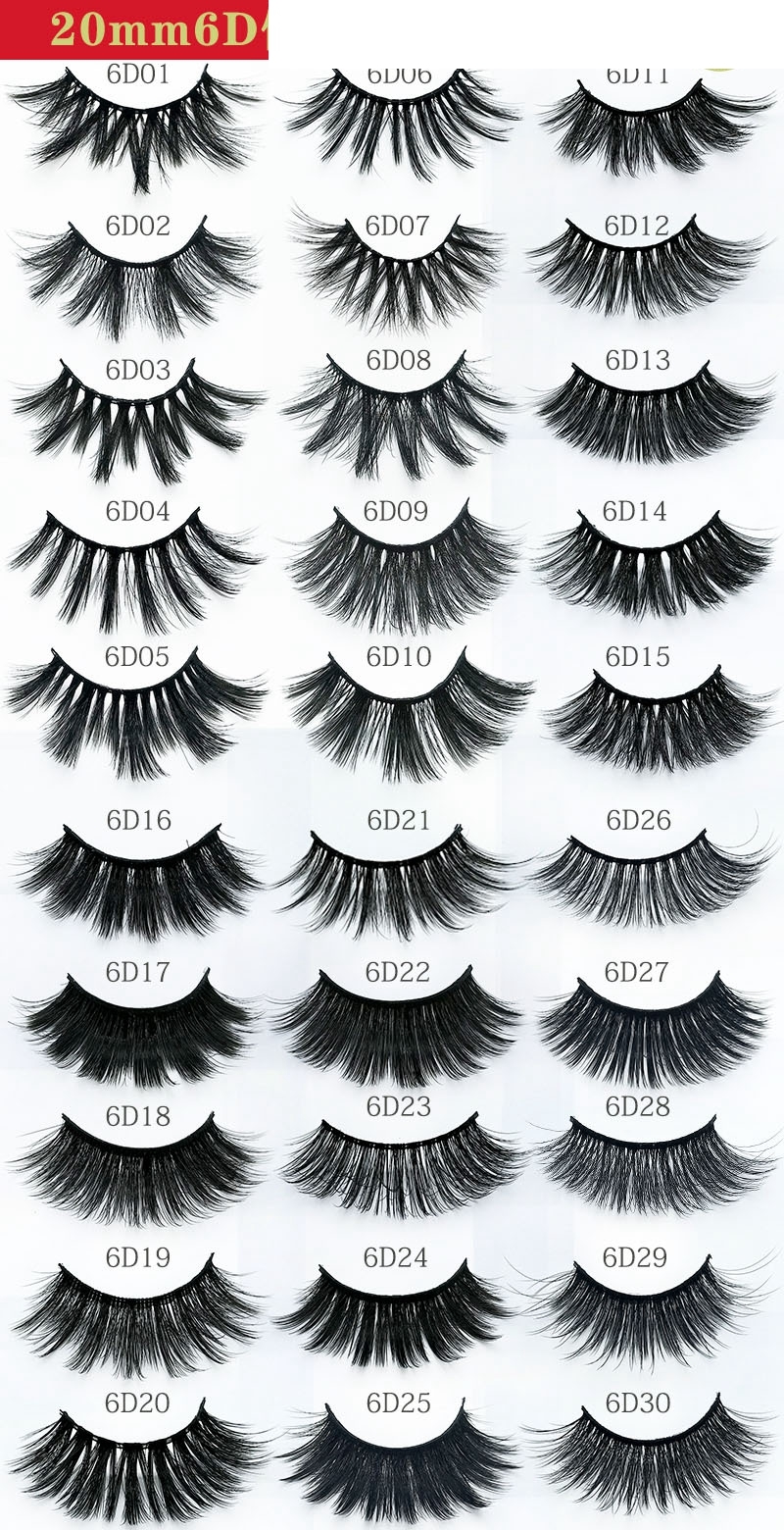 6D Mink Eyelashes Eye Makeup Mink False Lashes Soft Natural Thick Fake Eyelashes Eye Lashes Extension Beauty Tools With Box Pestanas De Vison 6D