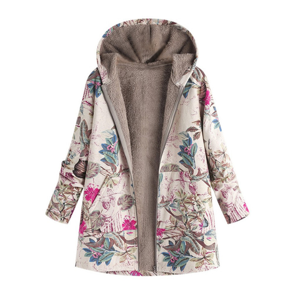 dress new hit Women's Jacket Women Female Windbreaker Leather Jacket Coat Floral Print Hooded Pockets Vintage Coats Herbst 201023