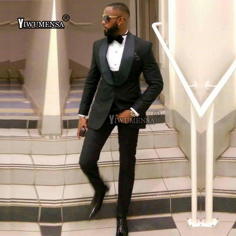 Black Slim Fit Men Suits for Wedding Groom Tuxedos Shawl Lapel Custom Made Gold White Men Wedding Suits 2019 Traje De Hombre, Gray
Black Slim Fit Men Suits for Wedding Groom Tuxedos Shawl Lapel Custom Made Gold White Men Wedding Suits 2019 Traje De Hombre, Gray