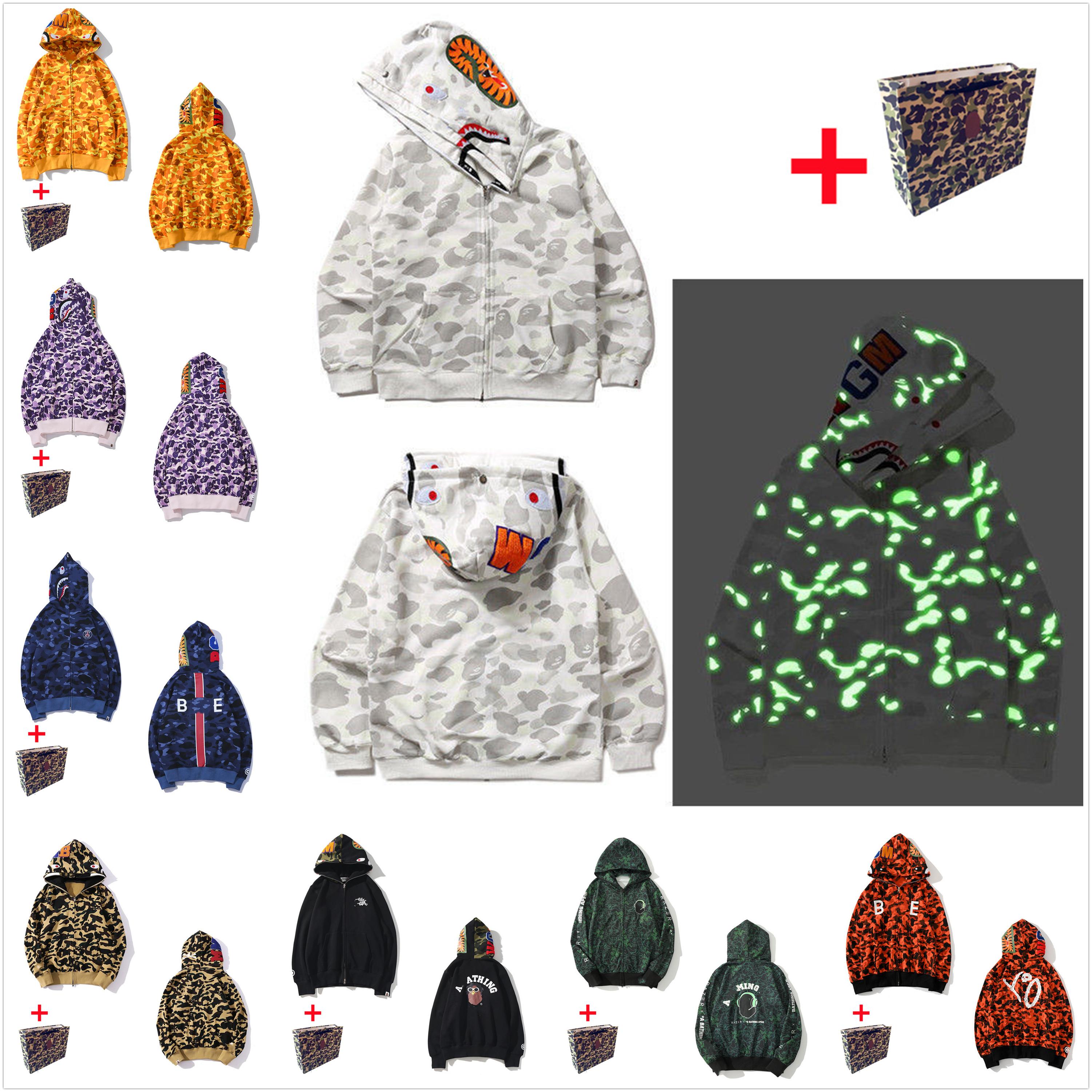 17 Men Hoodies women cardigan shark hooded sweater zipper jacket starry sky luminous camouflage Bring tote bag 0302, 1pcs button
17 Men Hoodies women cardigan shark hooded sweater zipper jacket starry sky luminous camouflage Bring tote bag 0302, 1pcs button