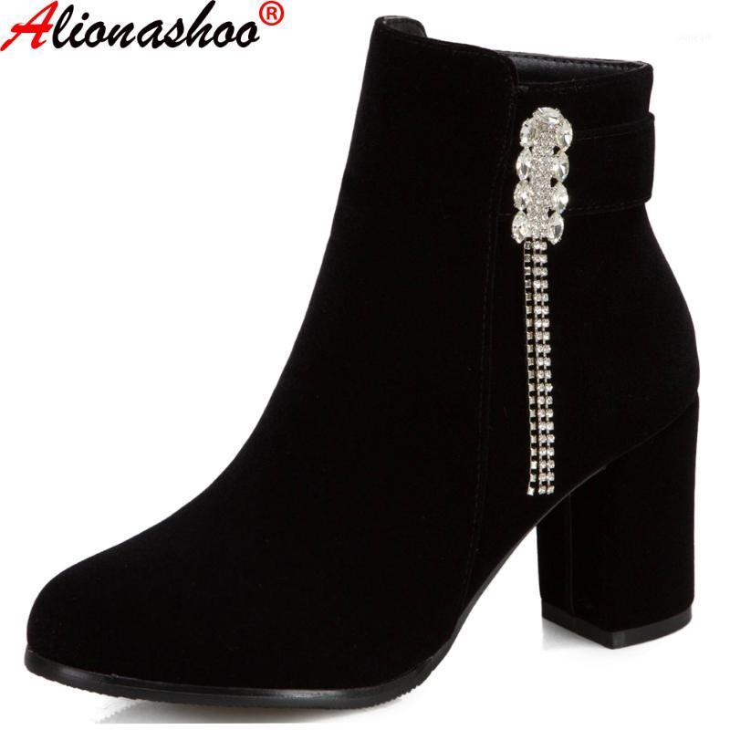Aliona Shoo Fashion Women Ankle Boots Thick Heels Shoes Female Newest Round Toe Ladies Shoe Brand 2020 Crystal Boots Woman 34-521, Black
Aliona Shoo Fashion Women Ankle Boots Thick Heels Shoes Female Newest Round Toe Ladies Shoe Brand 2020 Crystal Boots Woman 34-521, Black