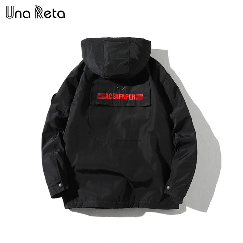 Una Reta Winter Jacket Coats Men New Casual Windbreaker Jackets Mens Parka Plus size Hip hop Warm lambswool Coats Man Streetwear 201123