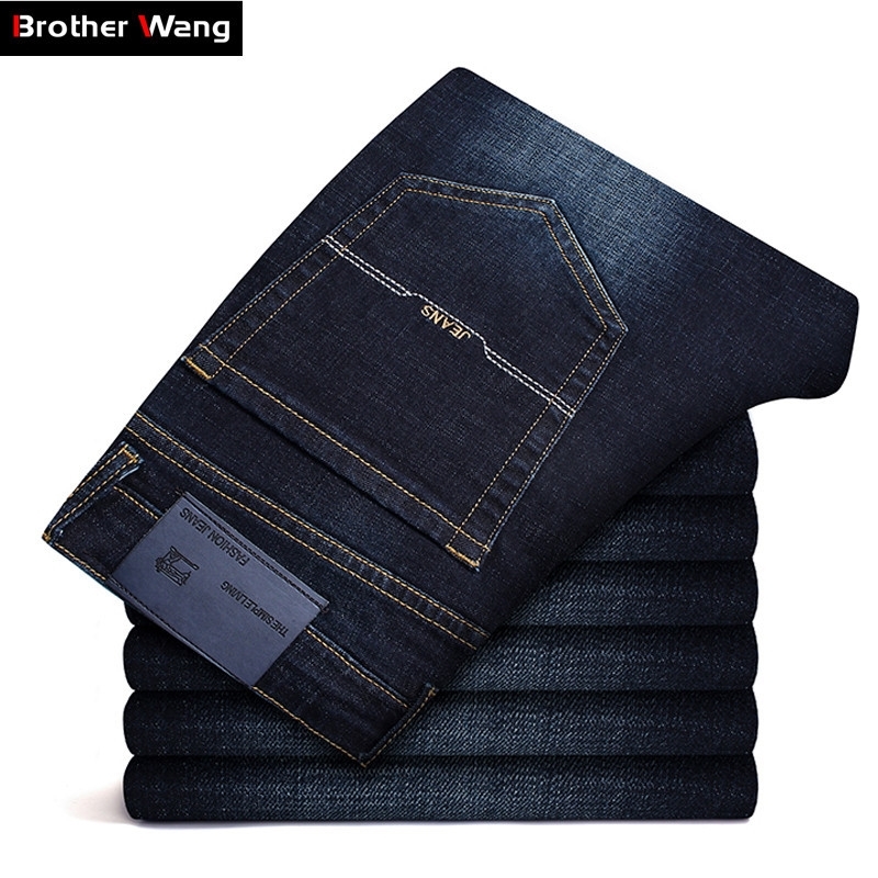 Men's Brand Jeans Classic Style Autumn Winter Business Casual Dark Blue Elastic Straight Denim Trousers Male High Quality Pants 201116, 8102
Men's Brand Jeans Classic Style Autumn Winter Business Casual Dark Blue Elastic Straight Denim Trousers Male High Quality Pants 201116, 8102