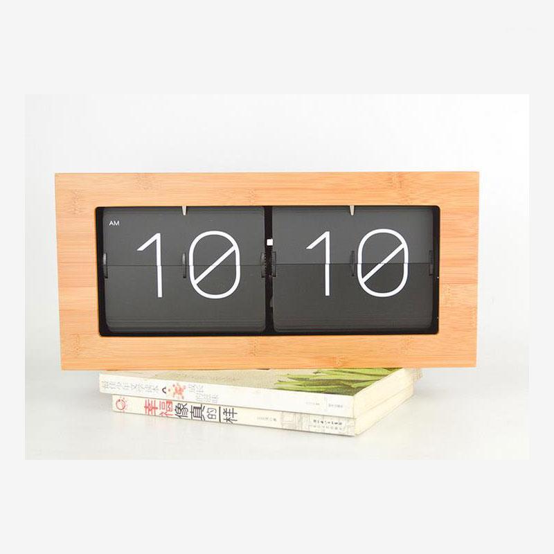 Wholesale-Bamboo bell automatically flip clock table clock creative living room wall clock retro minimalist modern wood clocks1
Wholesale-Bamboo bell automatically flip clock table clock creative living room wall clock retro minimalist modern wood clocks1