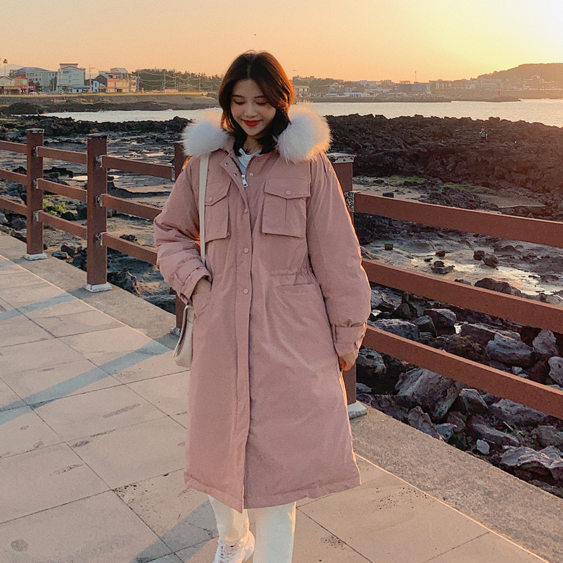 2021 New Cold Jacket X-long Loose Hood Female Winter Jackets Plus Size Soid with Thick Korean Leather Collar Parkas Women Qp5c, Pink
2021 New Cold Jacket X-long Loose Hood Female Winter Jackets Plus Size Soid with Thick Korean Leather Collar Parkas Women Qp5c, Pink