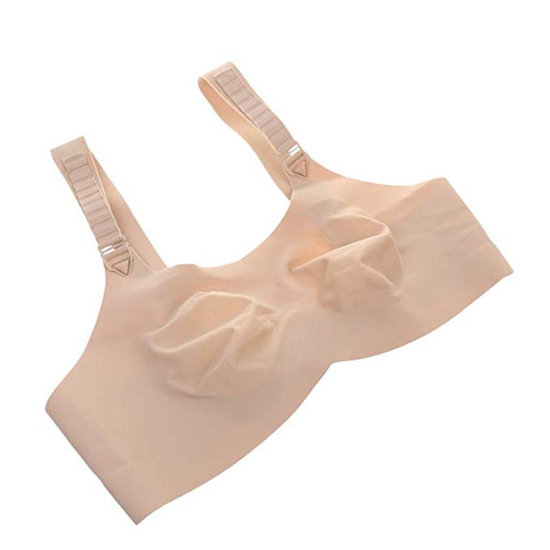 B5 Hot Selling Silicone False Breast Form Push Up Bra for Crossdresser Seamless 1 Piece Style for Fake Boobs