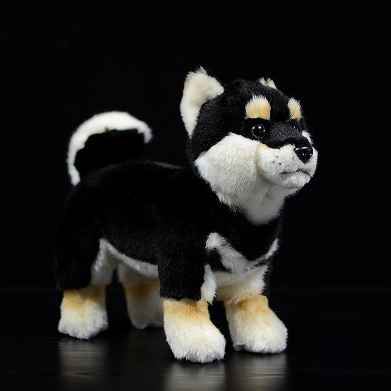 Real Life Standing France Bulldog Chihuahua Plush Toys Soft Lifelike Dog Stuffed Animal Shiba Inu Kids Baby Christmas Gifts LJ201126