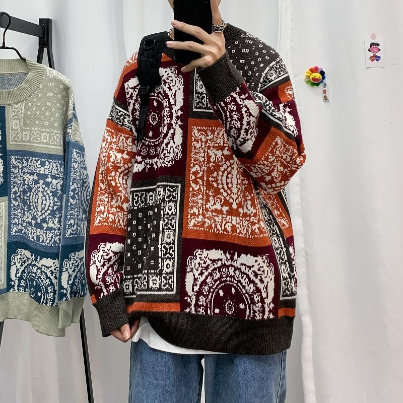 Sweater Autumn 2021 New Cashew Flower Contrast Retro Nightgown Male Youth JVCL, Navy
Sweater Autumn 2021 New Cashew Flower Contrast Retro Nightgown Male Youth JVCL, Navy