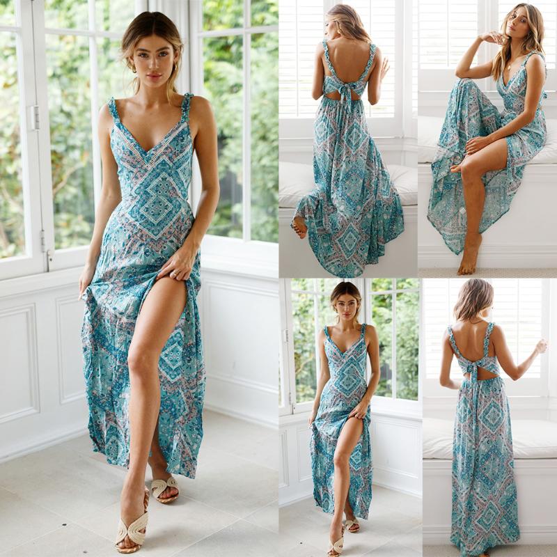 Strappy Charming Bandage Ladies Women Dress Fashion Long Shirt Maxi Casual Sexy V Neck Polyester Sleeveless Printed, Sky blue
Strappy Charming Bandage Ladies Women Dress Fashion Long Shirt Maxi Casual Sexy V Neck Polyester Sleeveless Printed, Sky blue