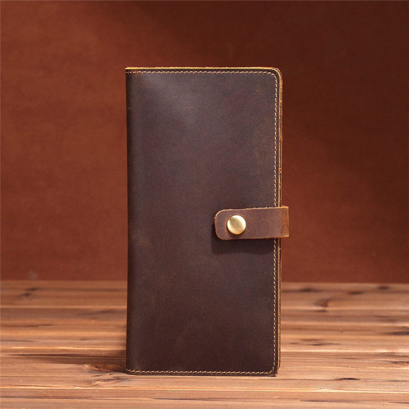 Men Thin Slim Wallet Leather Long Male Clutch Male Vintage Long Money Bag Card Holder Leather Wallet Purse, Brown
Men Thin Slim Wallet Leather Long Male Clutch Male Vintage Long Money Bag Card Holder Leather Wallet Purse, Brown