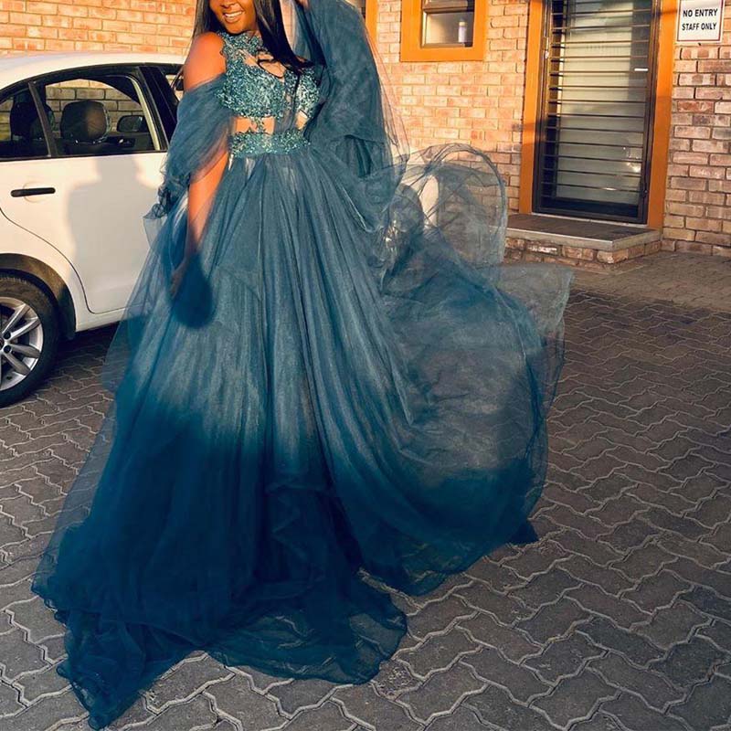 2020 Arabic Aso Ebi Stylish Lace Beaded Evening Dresses High Neck Prom Dresses Vintage Formal Party Second Reception Gowns