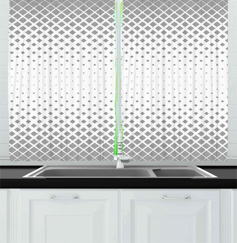 Abstract Kitchen Curtains Fractal Little Diamond Shaped Diagonal Geometric Squared Simplistic Print Window Drapes for Kitchen1, As pic
Abstract Kitchen Curtains Fractal Little Diamond Shaped Diagonal Geometric Squared Simplistic Print Window Drapes for Kitchen1, As pic