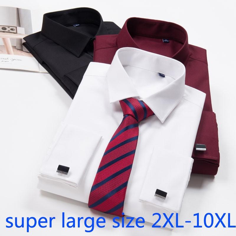New Arrival Fashion Men Long Sleeve Dress Bridegroom Wedding Cufflinks Oversize White Dress Shirt Smart Casual Plus Size XL-10XL
New Arrival Fashion Men Long Sleeve Dress Bridegroom Wedding Cufflinks Oversize White Dress Shirt Smart Casual Plus Size XL-10XL