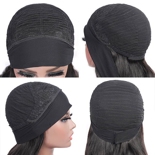 Ishow 8-30inch Virgin Human Hair Wigs With Headbands Body Yaki Straight Water None Lace Headband Wig Loose Deep Curly for Women Girls All Ages Natural