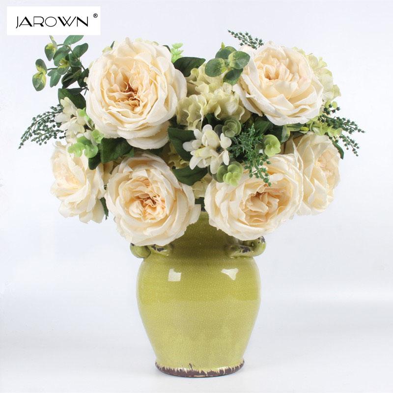JAROWN Artificial peony flower big bouquet rome roses artificial flores fake silk flowers leaves for wedding home party decor, Milk white
JAROWN Artificial peony flower big bouquet rome roses artificial flores fake silk flowers leaves for wedding home party decor, Milk white