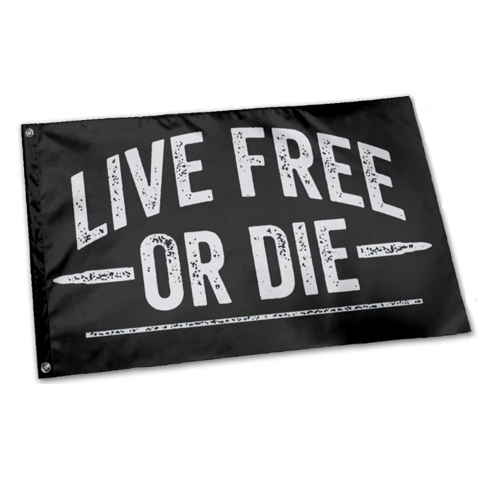 Live Free Or Die Flags Outdoor Indoor Banners 3X5FT 100D Polyester 150x90cm High Quality Vivid Color With Two Brass Grommets
Live Free Or Die Flags Outdoor Indoor Banners 3X5FT 100D Polyester 150x90cm High Quality Vivid Color With Two Brass Grommets