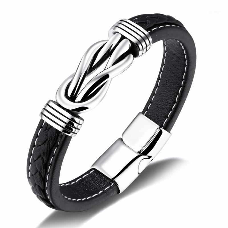 Fate love Hot selling new design black leather stainless steel Chain bracelet 8.66 inch for men's XMAS gifts Magnetic buckle1
Fate love Hot selling new design black leather stainless steel Chain bracelet 8.66 inch for men's XMAS gifts Magnetic buckle1