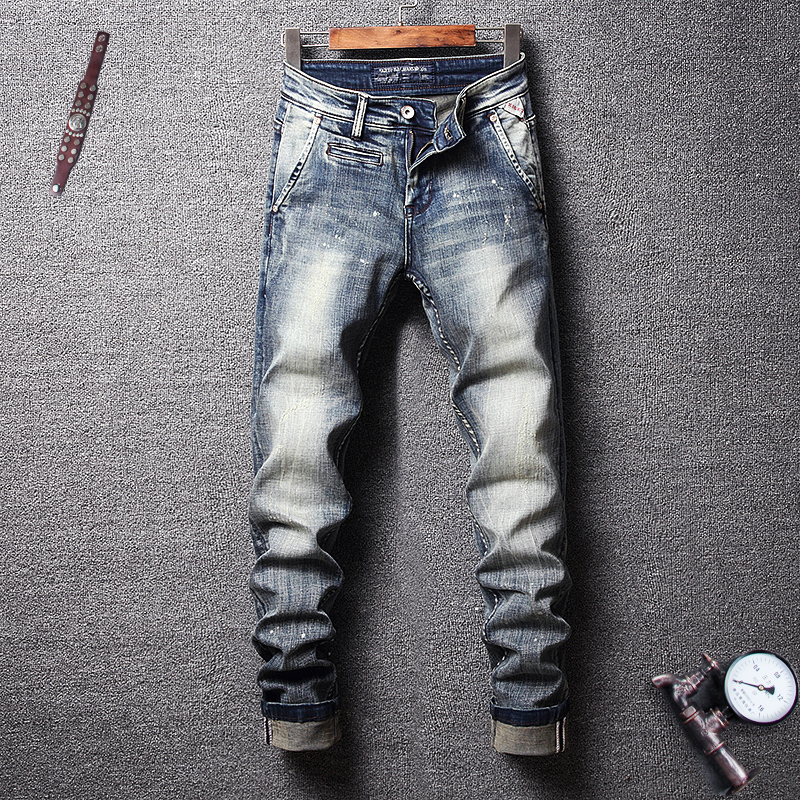 2021 New Fashion Streetwear Retro Blue Slim Fit Elastic Ripped Men High Quality Vintage Designer Hip Hop Homme Ljv9
2021 New Fashion Streetwear Retro Blue Slim Fit Elastic Ripped Men High Quality Vintage Designer Hip Hop Homme Ljv9