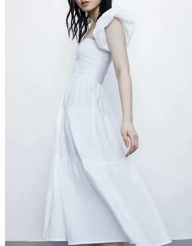 European Female Maxi Long 2021 Solid White Dress Party Line Square Goal Frilly Short Sleeves Ladies'dresses 9456
European Female Maxi Long 2021 Solid White Dress Party Line Square Goal Frilly Short Sleeves Ladies'dresses 9456