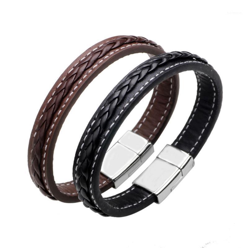 Kirykle Brown Black Genuine Braided Leather Wrap Bracelet Men Male Stainless Steel Magnet Bracelets women man charm jewelry1
Kirykle Brown Black Genuine Braided Leather Wrap Bracelet Men Male Stainless Steel Magnet Bracelets women man charm jewelry1