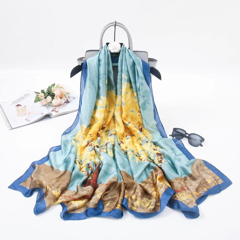 Scarves 2022 Fashion Yellow Ginkgo Biloba Floral Silk Shawl Scarf High Quality Print Turban Headband Wraps Foulard Hijab
Scarves 2022 Fashion Yellow Ginkgo Biloba Floral Silk Shawl Scarf High Quality Print Turban Headband Wraps Foulard Hijab