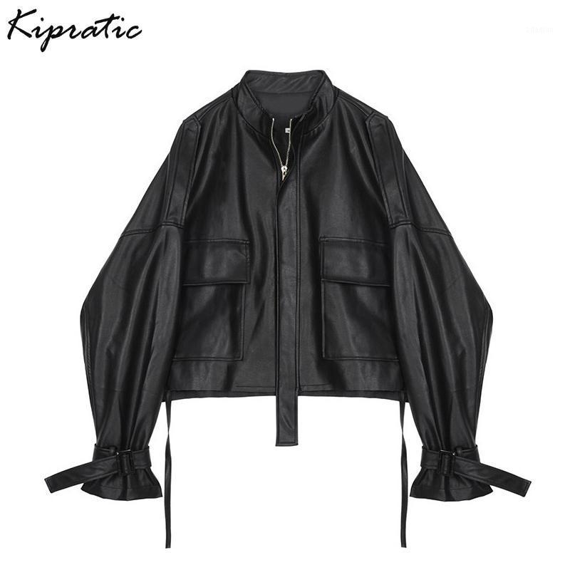 Loose Turn-down Collar Leather Jacket Female Short Spring New Leather Jacket Short Pockets Black Coat Streetwear Outwear1
Loose Turn-down Collar Leather Jacket Female Short Spring New Leather Jacket Short Pockets Black Coat Streetwear Outwear1