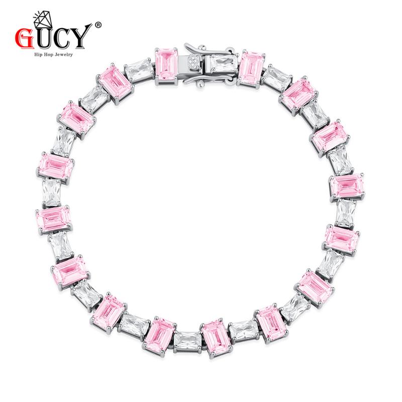 GUCY 6MM Zircon Tennis Chain Men Hip hop Jewelry Copper Material Gold Silver Color Square CZ Bracelet Women Link
GUCY 6MM Zircon Tennis Chain Men Hip hop Jewelry Copper Material Gold Silver Color Square CZ Bracelet Women Link