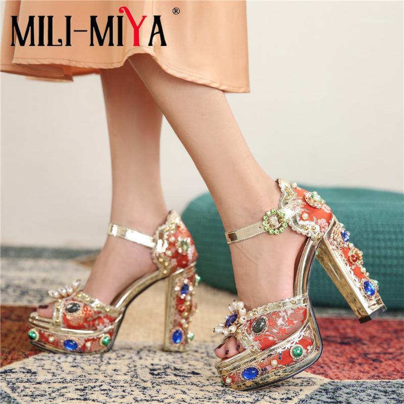 MILI-MIYA New Arrival Fashion Women Breathable Cloth Sandals Super High Thick Heels Crystal Platform Dress Party Summer Shoes1, Red
MILI-MIYA New Arrival Fashion Women Breathable Cloth Sandals Super High Thick Heels Crystal Platform Dress Party Summer Shoes1, Red