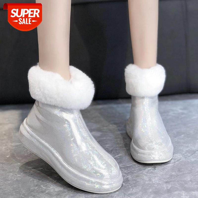 Lucyever White Shiny Sequins Flat Snow Boots Women Waterproof Platform Winter Ankle Boots Woman Plush Warm Cotton Shoes Ladies #q45u, Black
Lucyever White Shiny Sequins Flat Snow Boots Women Waterproof Platform Winter Ankle Boots Woman Plush Warm Cotton Shoes Ladies #q45u, Black