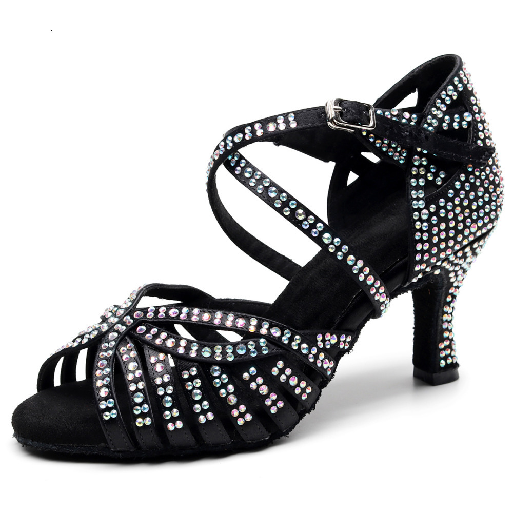 Feminine Ballroom Outdoors Satin Rubber Sole High Heels Strass Women's Dance Shoes T7tg, Two inches heel. 1
Feminine Ballroom Outdoors Satin Rubber Sole High Heels Strass Women's Dance Shoes T7tg, Two inches heel. 1