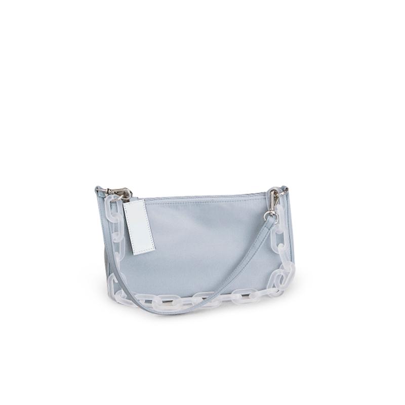 New Splicing Acrylic Chain One Shoulder Messenger Bag Nylon Cloth Underarm Bag, Black
New Splicing Acrylic Chain One Shoulder Messenger Bag Nylon Cloth Underarm Bag, Black