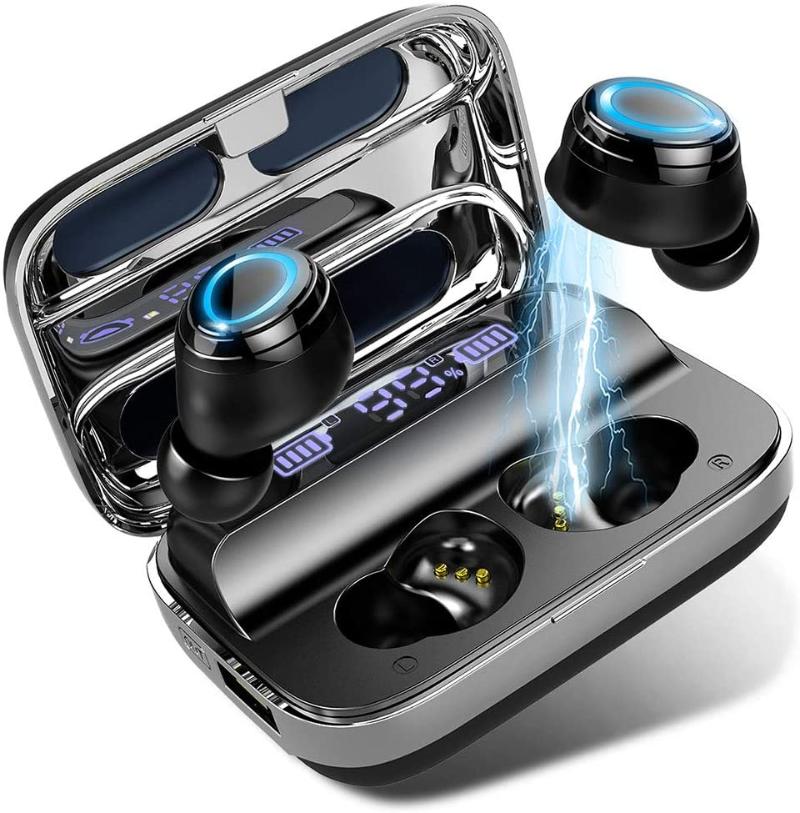 TWS Wireless Bluetooth Earphone Waterproof Sports 9D Hifi Stereo Mini Earbuds Noise Canceling Headsets With Microphone, Black
TWS Wireless Bluetooth Earphone Waterproof Sports 9D Hifi Stereo Mini Earbuds Noise Canceling Headsets With Microphone, Black