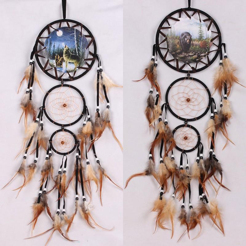 Decorative Objects & Figurines Handmade Dream Catcher Creative Wall Decorations Wolf Pattern Dreamcatcher Retro Feather Ornament Home
Decorative Objects & Figurines Handmade Dream Catcher Creative Wall Decorations Wolf Pattern Dreamcatcher Retro Feather Ornament Home