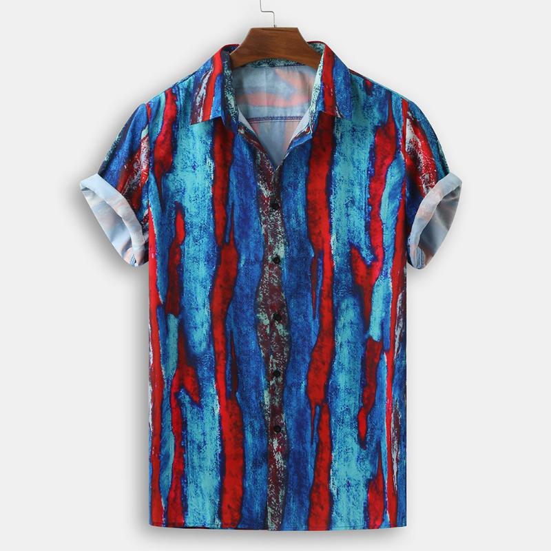Men's Colorful Summer Short Sleeve Tops shirts Loose Buttons Hawaiian Casual Shirt Top Chemise Homme Ropa Hombre 21g3, White
Men's Colorful Summer Short Sleeve Tops shirts Loose Buttons Hawaiian Casual Shirt Top Chemise Homme Ropa Hombre 21g3, White