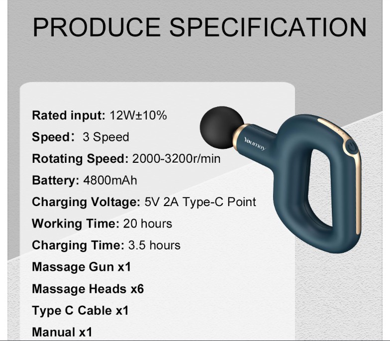 Full Body Massager Youmay Mini Massage Gun Fascia Muscle Relaxation Sport Exercising Shaping Neck Massager1