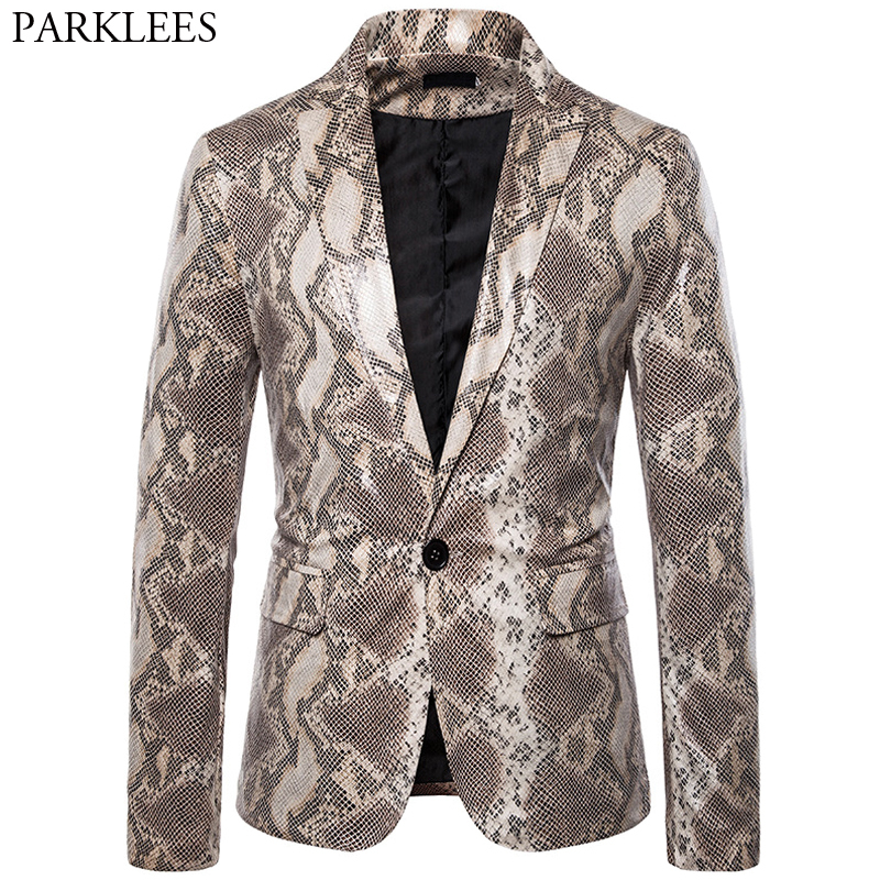 Sexy Snake Pattern Men Blazers Ugly Print One Button Blazer Men Nightclub Festival Party Stage Mens Suit Jacket Blazer Masculino 201013
Sexy Snake Pattern Men Blazers Ugly Print One Button Blazer Men Nightclub Festival Party Stage Mens Suit Jacket Blazer Masculino 201013
