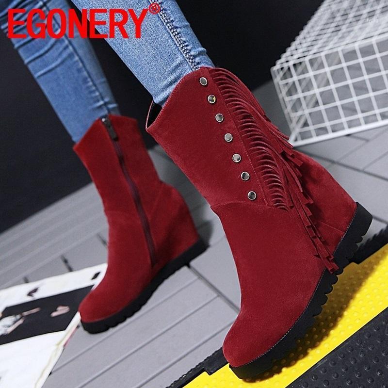 EGONERY Winter New Fashion Mid Calf Boots Outside Super High Heels Round Toe Fringe Zip Rivet Flock Women Shoes Drop Shipping1, Black
EGONERY Winter New Fashion Mid Calf Boots Outside Super High Heels Round Toe Fringe Zip Rivet Flock Women Shoes Drop Shipping1, Black