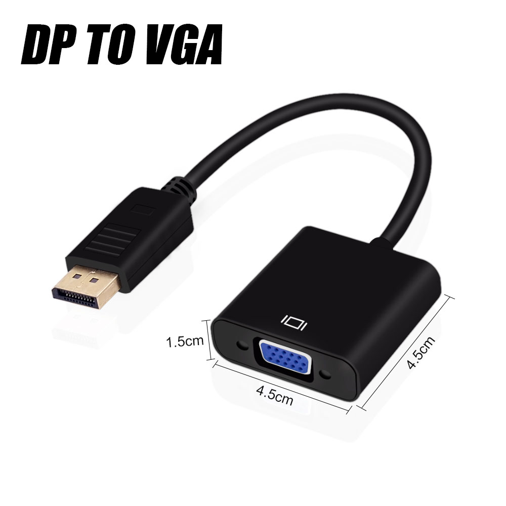 Displayport Display Port DP to VGA Female Adapter Cable Converter for TV PC Laptop HDTV Monitor Projector
Displayport Display Port DP to VGA Female Adapter Cable Converter for TV PC Laptop HDTV Monitor Projector