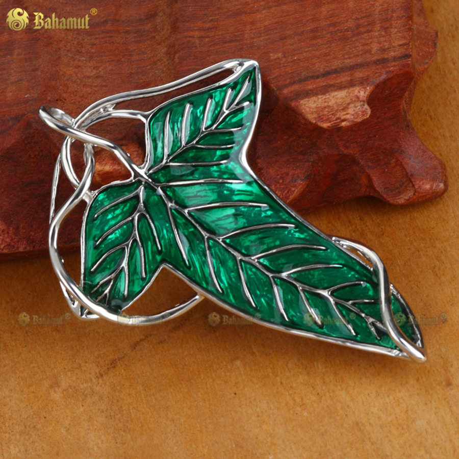 High Quality LOTR Arwen's Evenstar Elf Princess Brooches Legolas Greenleaf Elven Green Leaf Brooch Fashion Cosplay Jewelry Gift 201009