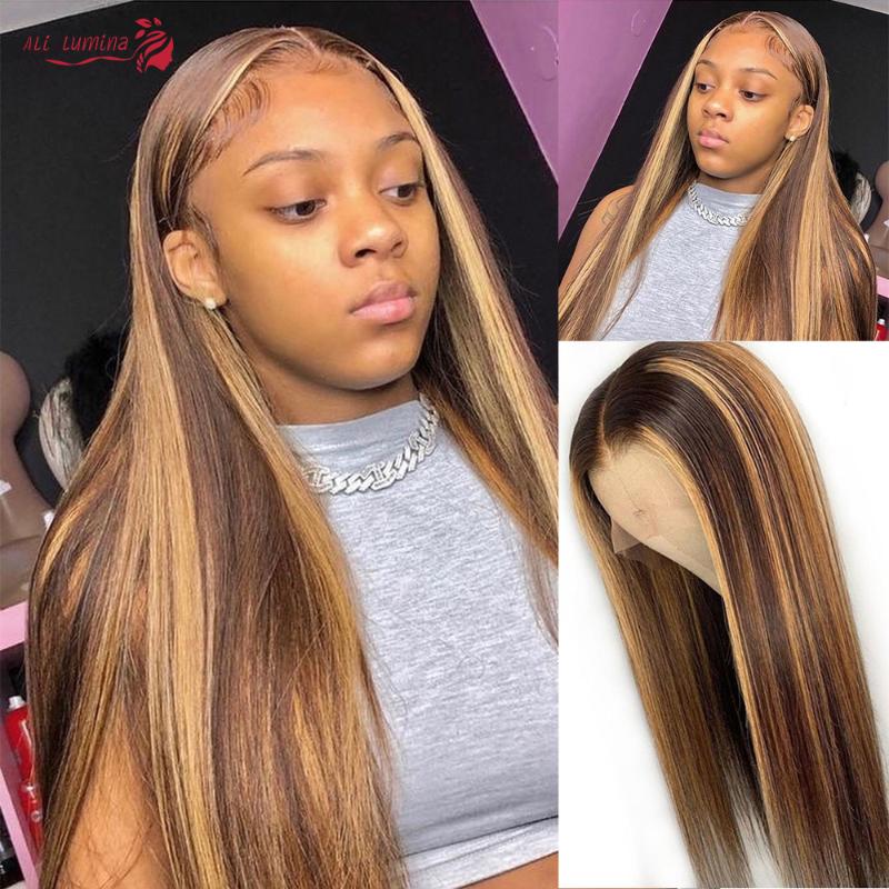 13X4 Lace Front Wig Brazilian Straight Highlight Wig Human Hair Wigs Pre Pluck With Baby Hair Ombre Human, Body wave
13X4 Lace Front Wig Brazilian Straight Highlight Wig Human Hair Wigs Pre Pluck With Baby Hair Ombre Human, Body wave