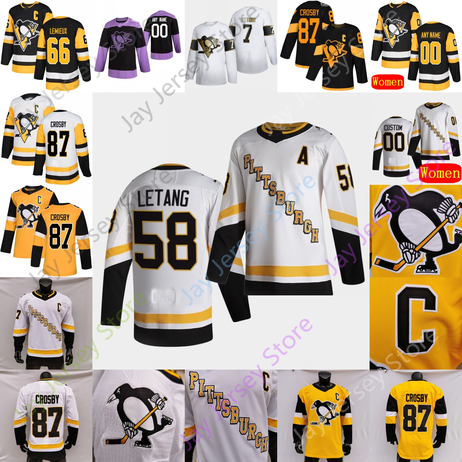 Pittsburgh Penguins Ice Hockey Jersey Mario Lemieux Sidney Crosby Jake Guentzel Tristan Jarry Kris Letang Evgeni Malkin Bryan Rust Blueger, Black;red
Pittsburgh Penguins Ice Hockey Jersey Mario Lemieux Sidney Crosby Jake Guentzel Tristan Jarry Kris Letang Evgeni Malkin Bryan Rust Blueger, Black;red