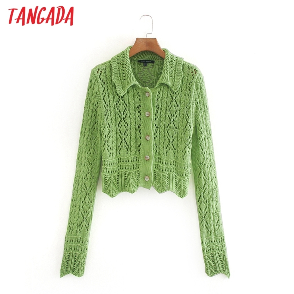 Tangada women hollow out green vintage jumper lady fashion oversized knitted cardigan coat CE520, Tan;black
Tangada women hollow out green vintage jumper lady fashion oversized knitted cardigan coat CE520, Tan;black