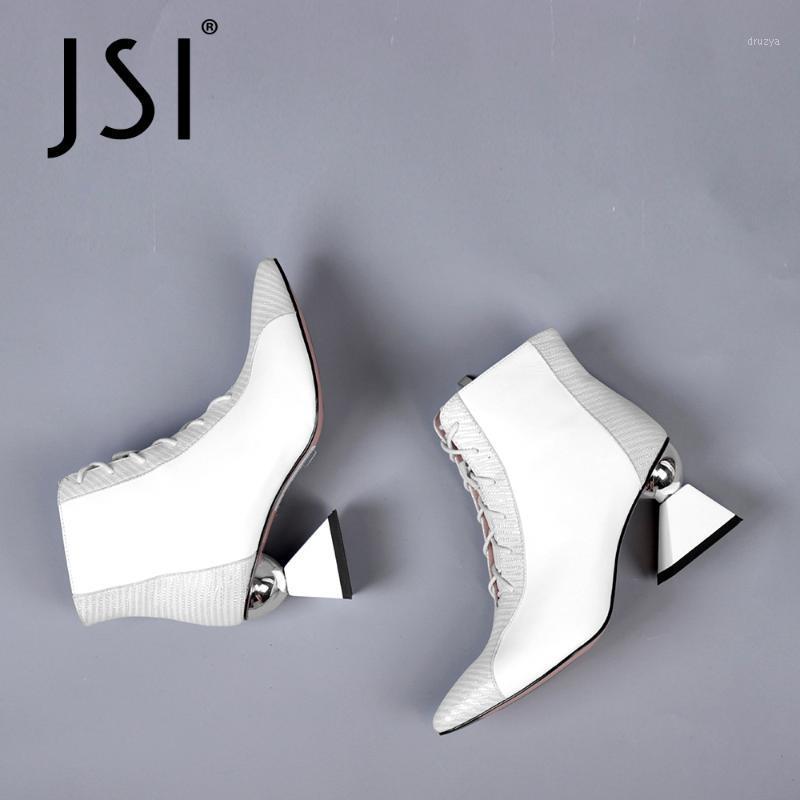 JSI Ankle Boots Woman Winter genuine Leather Cross-tied pointed Toe Short Boots Ladies Patchwork High stange Heel C7671, White
JSI Ankle Boots Woman Winter genuine Leather Cross-tied pointed Toe Short Boots Ladies Patchwork High stange Heel C7671, White
