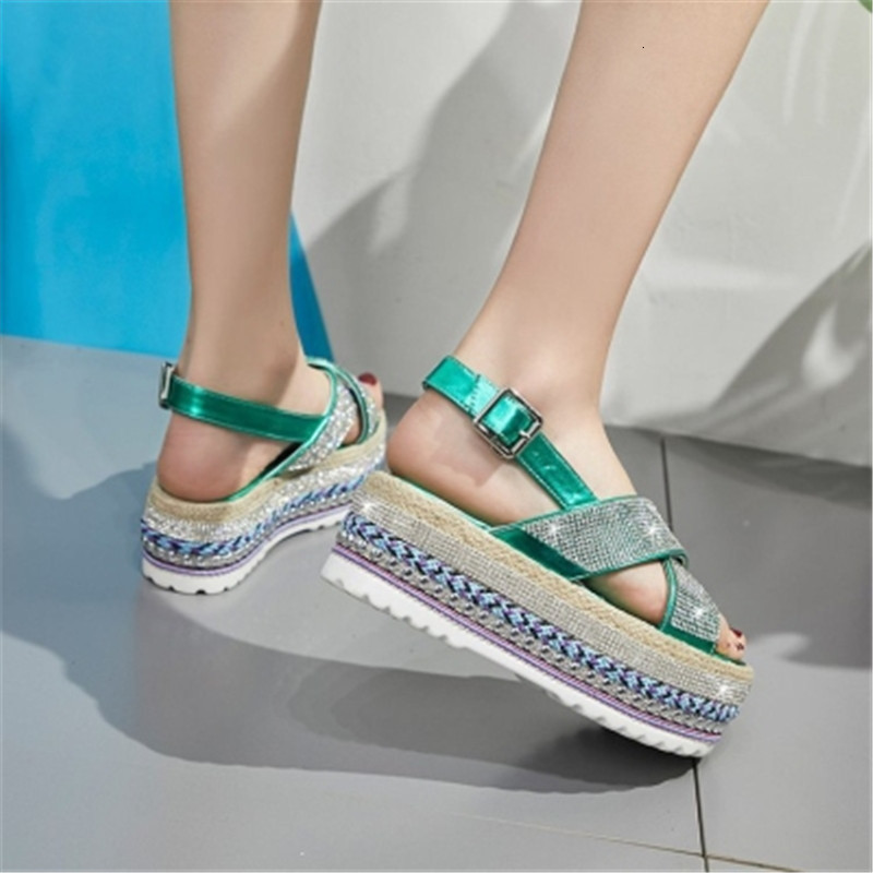 2021 New Women's 's Newest Fashion Ladies Casual Bling Buckles Strap Shoes 6 in Summer High-quality Sandals 60Y3, Bar 2
2021 New Women's 's Newest Fashion Ladies Casual Bling Buckles Strap Shoes 6 in Summer High-quality Sandals 60Y3, Bar 2