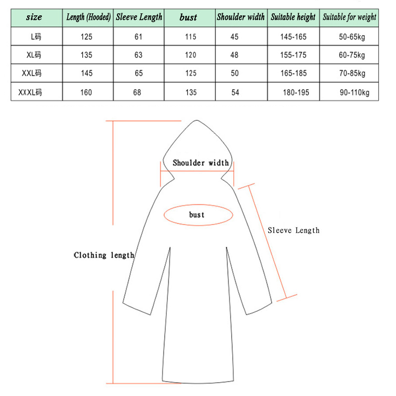 Long Raincoat Women Men WaterproofTravel Portable Backpack Rain coat Section Waterproof Trench Rain Coat Hooded Big size 201202