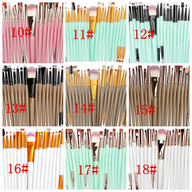 20Pcs set Professional Makeup Brushes Set Cosmetic Makeup Brushes Foundation Eyeshadow Brush Fan Kit Powder Makeup Beauty Tool Kit