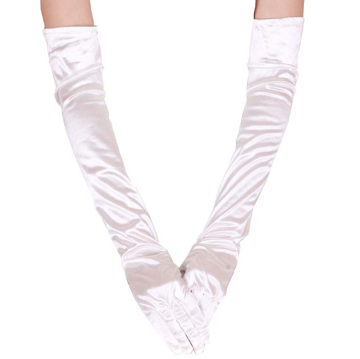 Bridal Gloves multi colorwedding accessories Elbow white black red ladies dress satin elegant Gloves